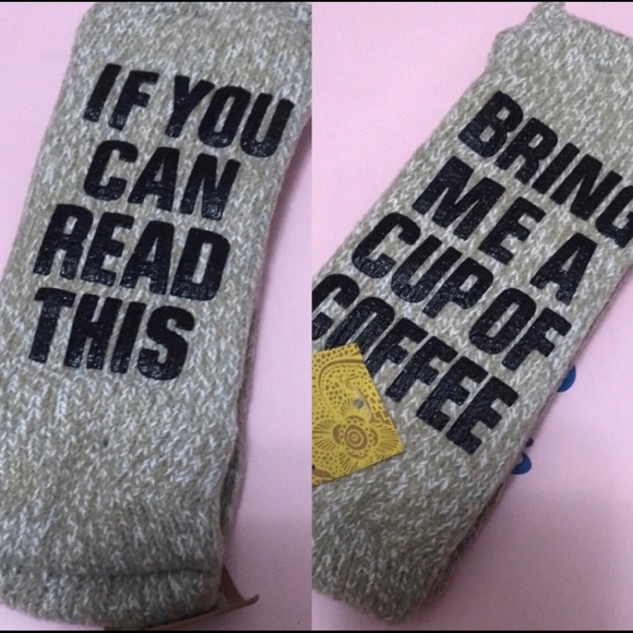 MIX NO. 6 BRING COFFEE WOMEN'S BROWN SLIPPER SOCKS - Picture 1 of 1